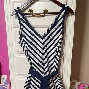 Beautiful navy and white cotton dress